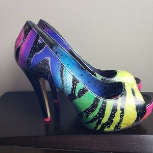 Iron Fist Zebracorn Platform Heels